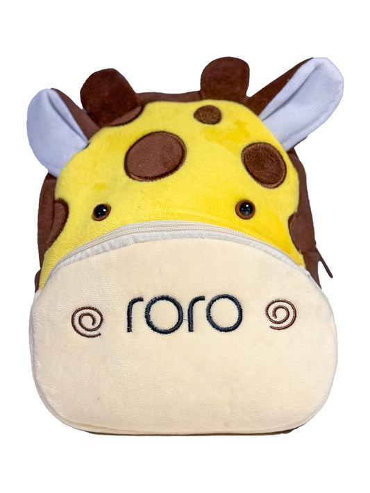 Персонализирана детска раница Жираф Сладурко с 3D животински дизайн и бродирано име – Petriya’s Wonders