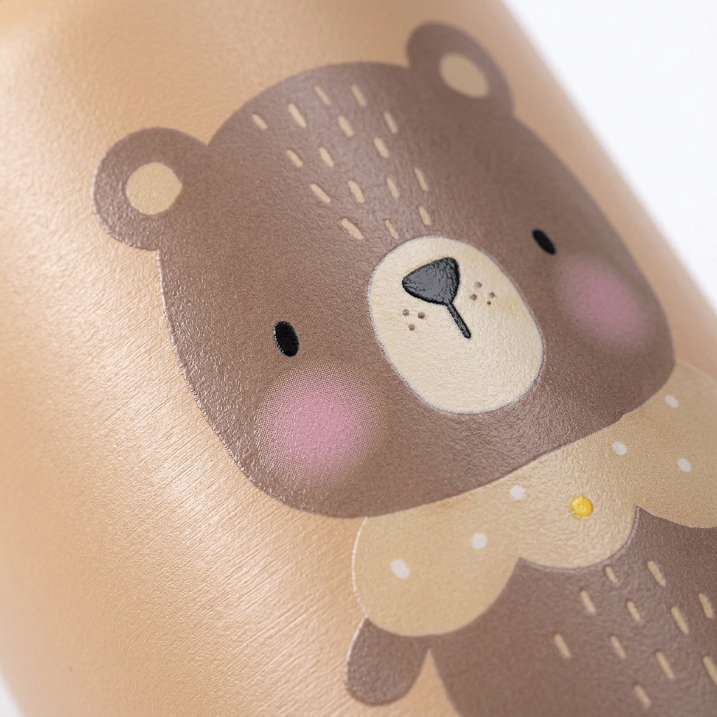 Детайл на детски термос Wonder Bear – капачка със сламка